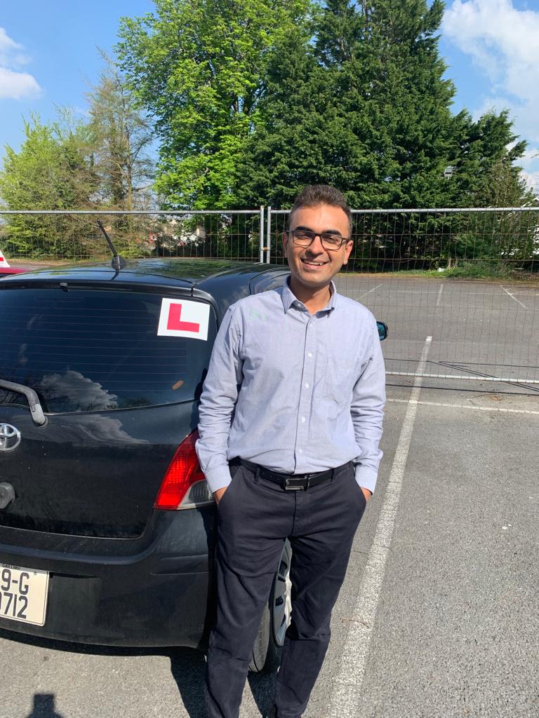 Student with driving test pass certificate