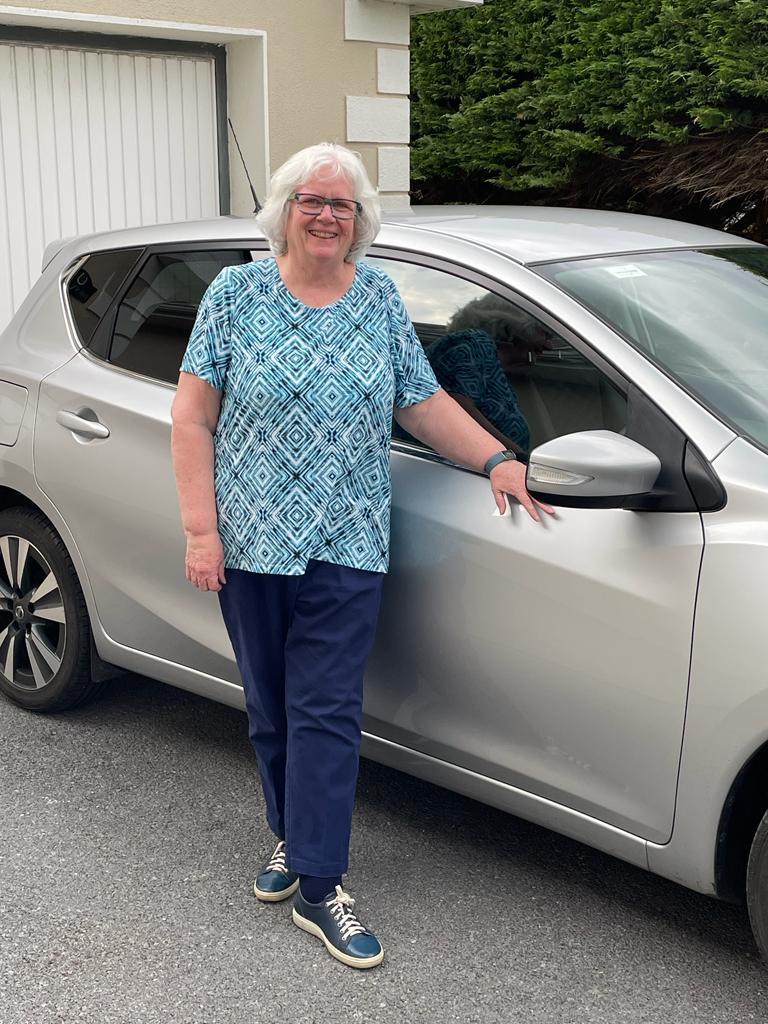 Student with driving test pass certificate